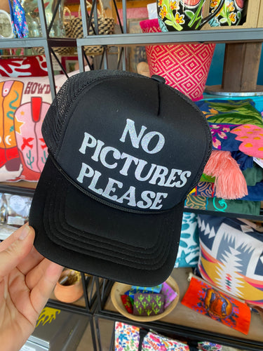 No Pictures Please Trucker Hat