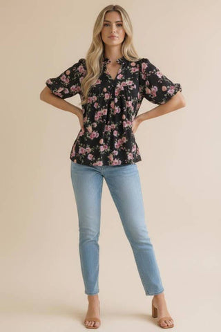 Prairie Frilled Floral Top