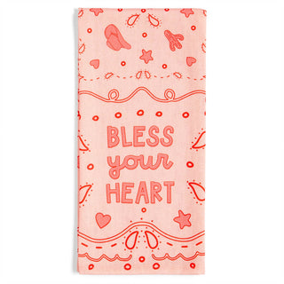 Bless Your Heart Western Tea Towel