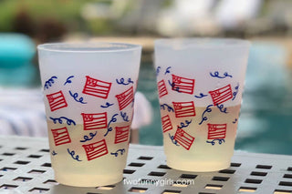 July 4th American Flag Frost Cups