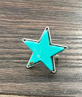 Star Turquoise Adjustable Ring