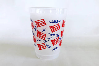 July 4th American Flag Frost Cups