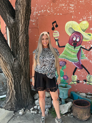 Wild Side Zebra Blouse