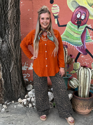 La La Leopard Pants
