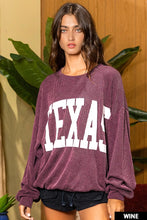 Load image into Gallery viewer, Texas Knit Sweater in Wine