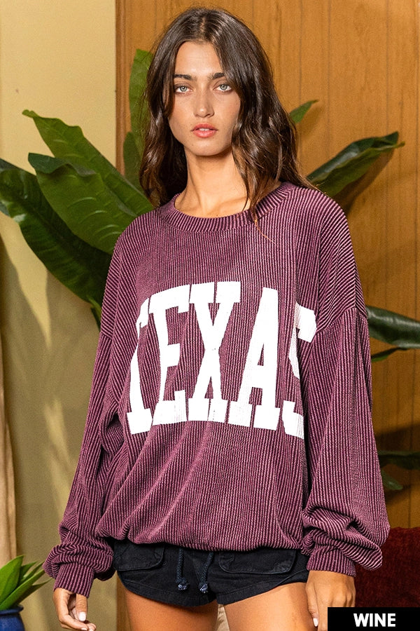 Texas Knit Sweater in Wine