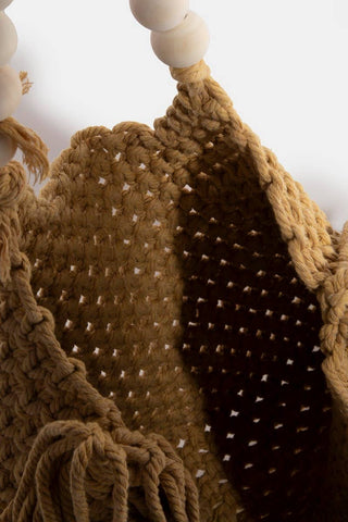 Eleanor Wooden Beaded Tote Bag