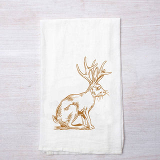 Jackalope Flour Sack Tea Towel