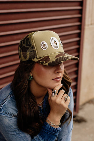 High Desert Camo Triple-Concho Trucker Hat