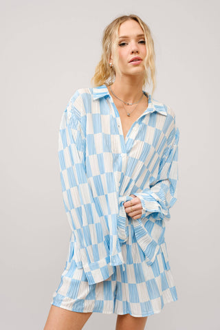 Azure Escape Plissé Set