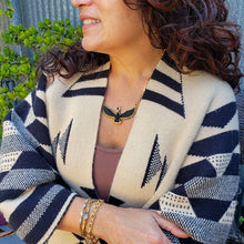 Load image into Gallery viewer, Soaring Spirit Bird Necklace| Ebony | Eagle Hawk Phoenix