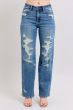 High Waist Heavy Destroy Judy Blue Straight Jeans