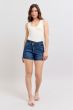 High Waist Criss Cross Waistband Judy Blue Shorts