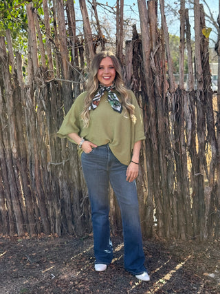 Olive After Dark Sweater by Easel