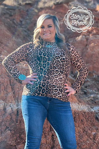 Hear Me Roar Leopard Mesh Top