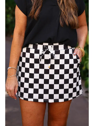 Jolina Checkerboard Skort
