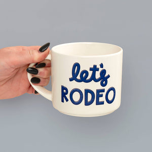 Let's Rodeo Ceramic Mug - Cream