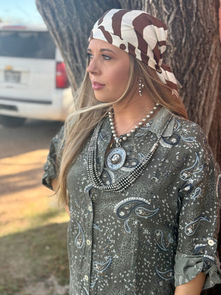 Daisy Linen Paisley Dress