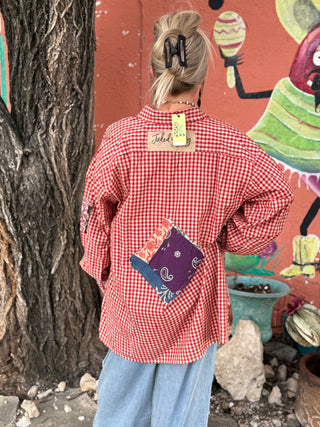 Scarlet Gingham Star Dreamer Top by Jaded Gypsy