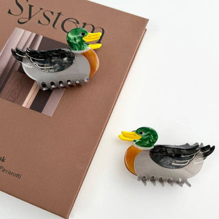 Jumbo Mallard Duck Hair Claw Clips