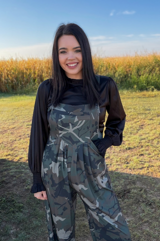 Sunday at the Ranch Black Blouse
