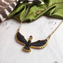 Load image into Gallery viewer, Soaring Spirit Bird Necklace| Ebony | Eagle Hawk Phoenix