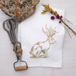 Jackalope Flour Sack Tea Towel