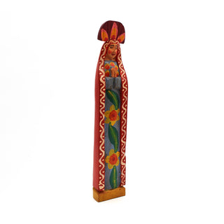 Virgin Guadalupe Wooden Figurine