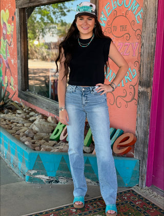 Judy Blue Tummy Control Wash Dad Jeans