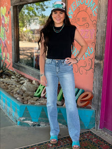 Judy Blue Tummy Control Wash Dad Jeans