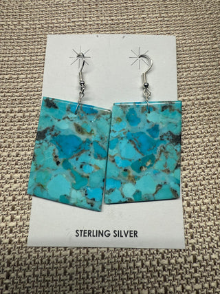 Turquoise Slab Earrings