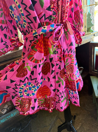 Pink Serpent Sweetheart Dress