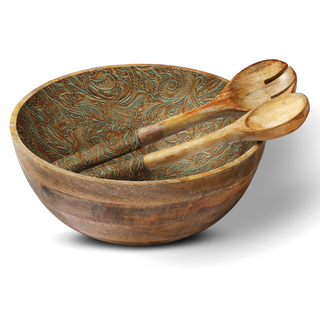 Leather 12" Decorative Bowl