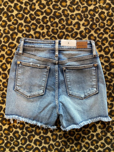 Adjustable Button Destroyed Judy Blue Shorts