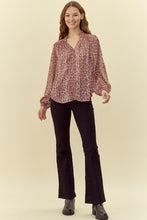 Load image into Gallery viewer, Calico Pleated Leopard Top