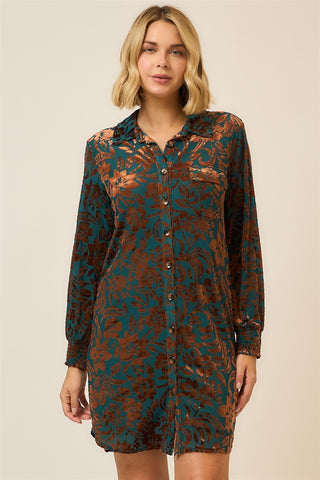 Indian Laurel Velvet Bloom Dress