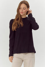 Load image into Gallery viewer, Dillon Ribbed Puffed Sleeve Top