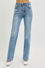 Load image into Gallery viewer, Tummy Control High Rise Straight Distressed Jeans by Risen