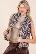 Load image into Gallery viewer, Leopard Puffer Vest