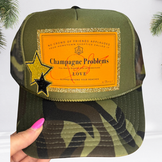 Camouflage Gold Glitter Trucker Hat