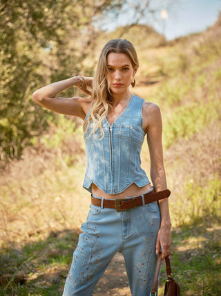 Clovis Corset Denim Vest