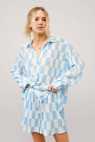 Azure Escape Plissé Set