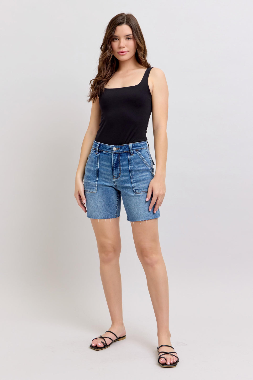 Back Flap Pockets Judy Blue Shorts