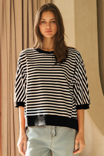 Lori Striped Knit Top