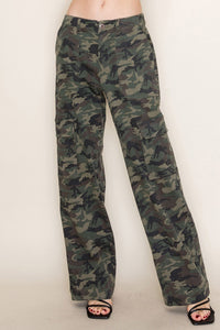 Kyla Camo Print Knit Pants
