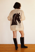 Load image into Gallery viewer, Honey Horse Print Open Knit Cardigan