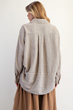 Load image into Gallery viewer, Nena Ann Stripe Oversized Shirt by Easel