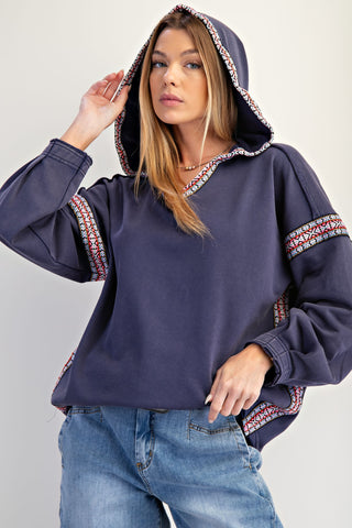 Azura Navy Pullover by Easel