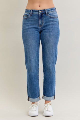 Judy Blue Lone Spur Boyfriend Jeans