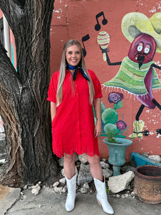 Ruby Prairie Eyelet Dress